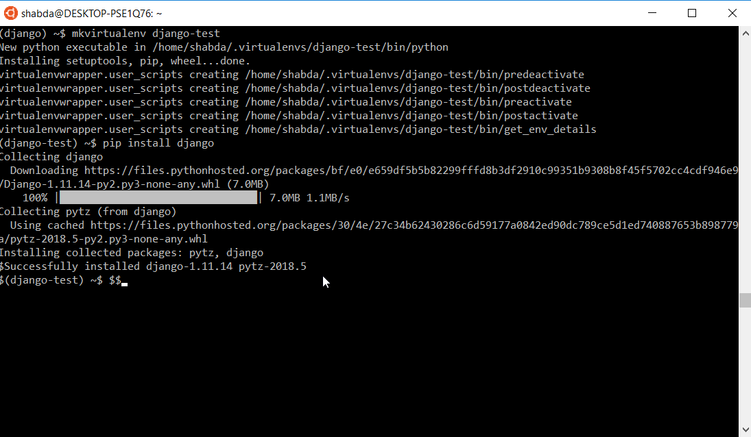 WSL Ubuntu with Django